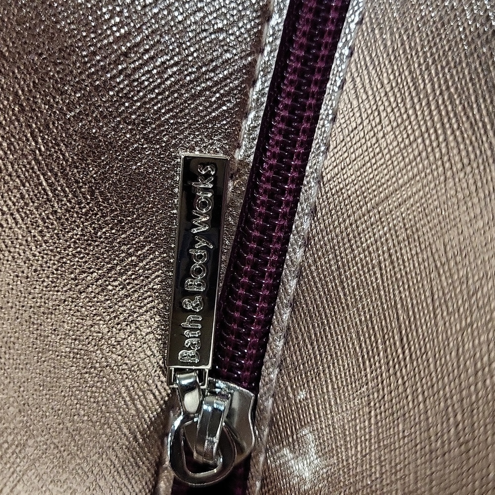 Elegant Rose Gold Tote Bag with Glitter Pouch - Picture 8 of 13